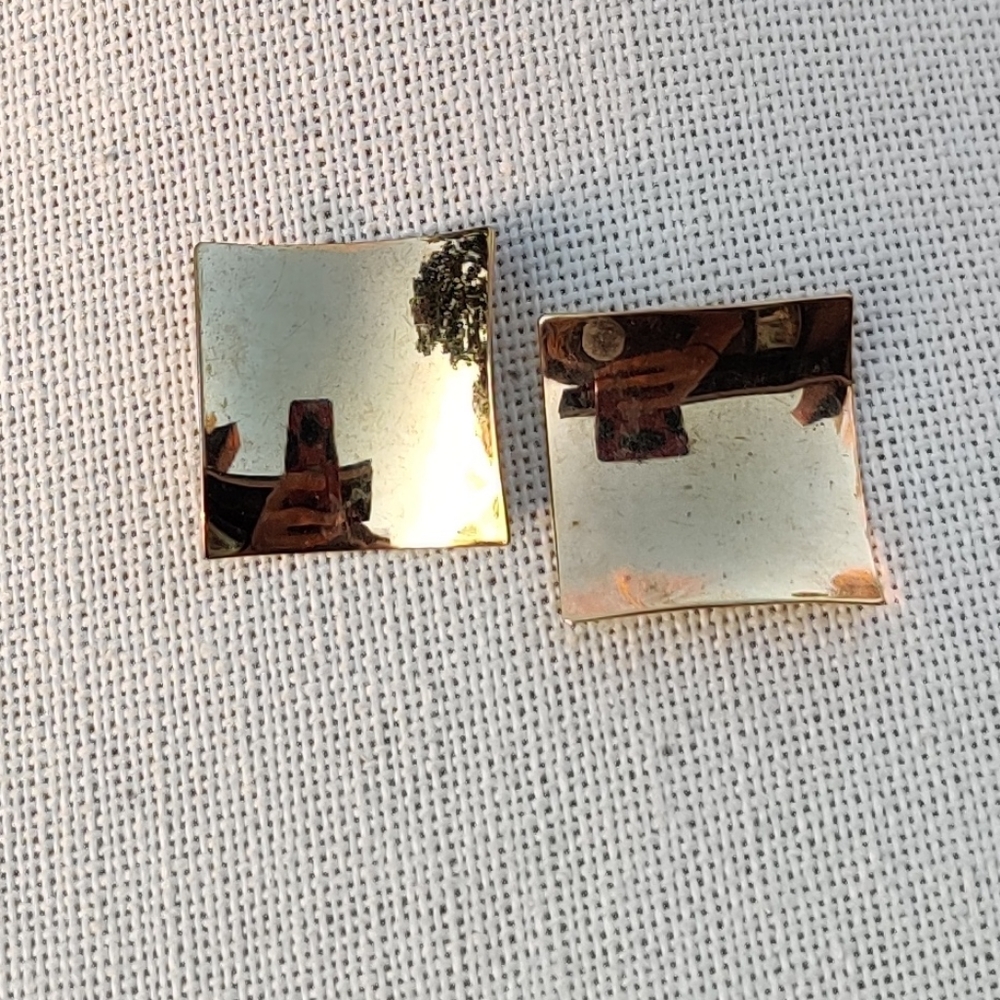 Antique 12k GF Square earrings